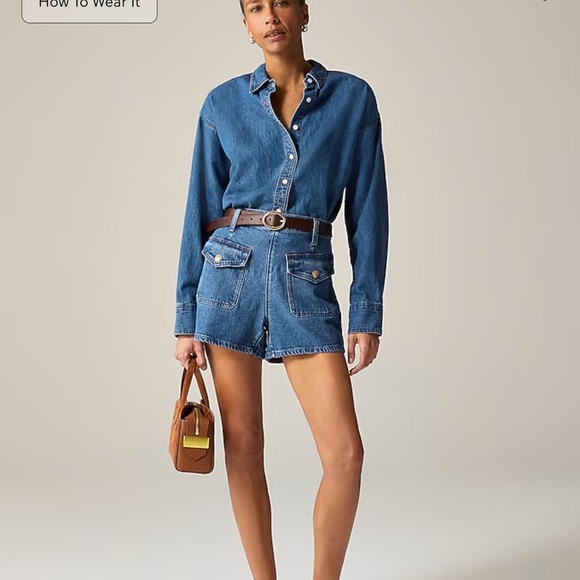 J. Crew Denim Blue Sailor Shorts - Picture 2 of 6